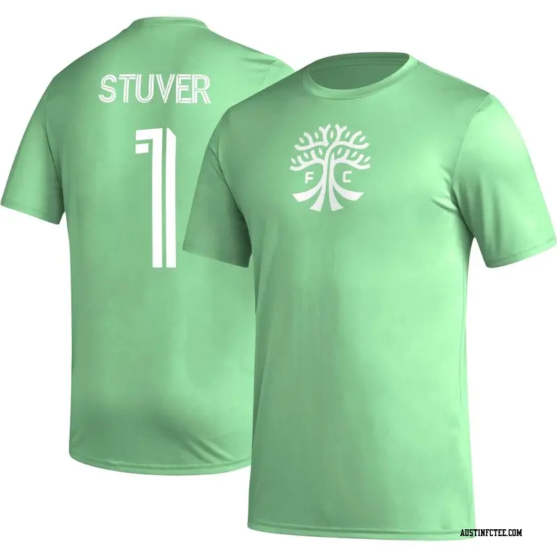 Men's Austin FC ＃1 Brad Stuver Mint Name & Number Icon T-Shirt