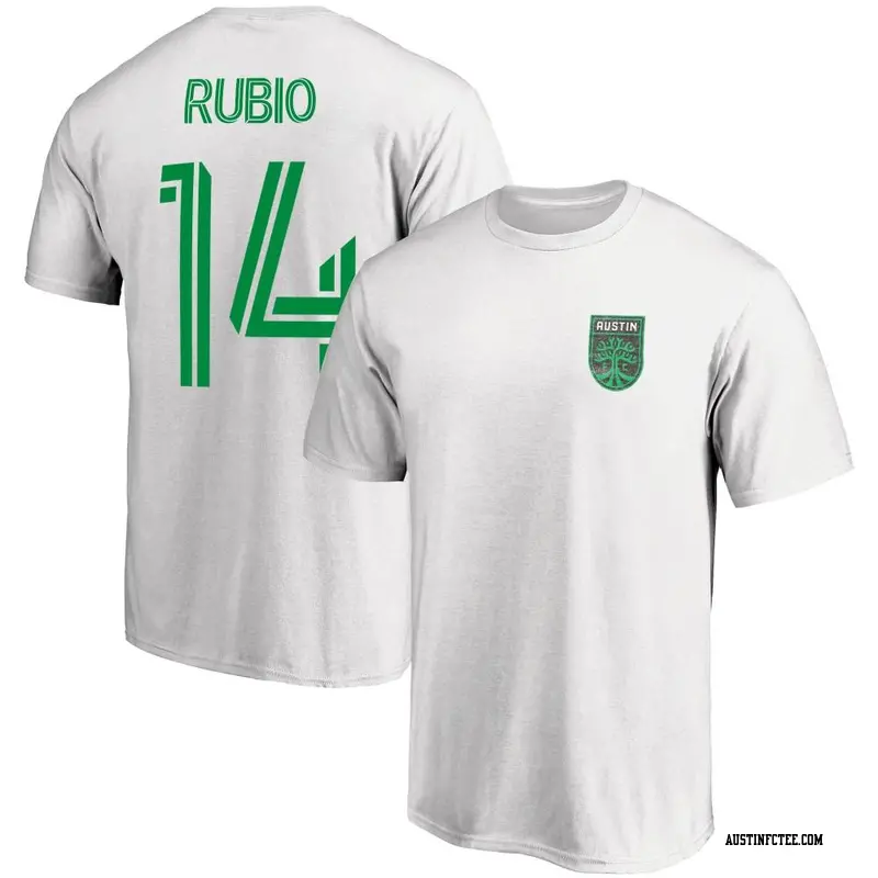 Men's Austin FC ＃14 Diego Rubio White Name & Number Classic Greatness T-Shirt
