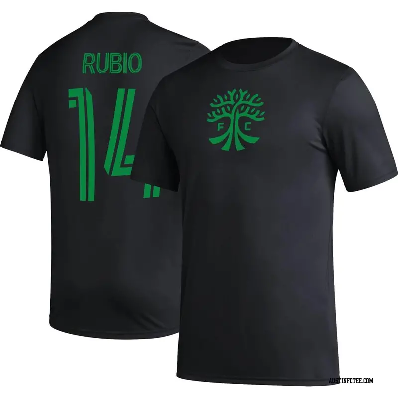 Youth Austin FC ＃14 Diego Rubio Black Name & Number Club T-Shirt